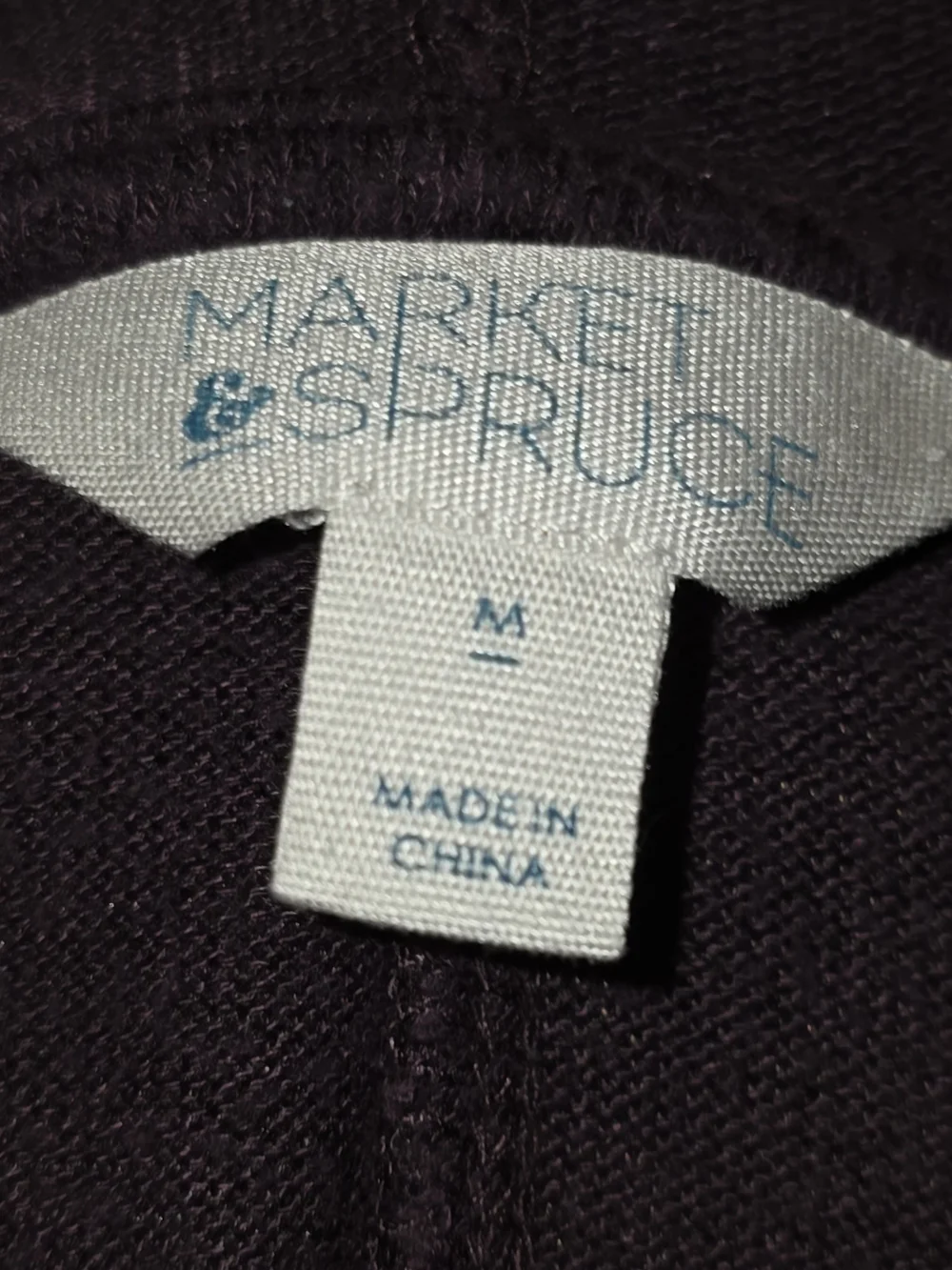 Market & Spruce Plum Hooded Pullover Sweater with White Accents